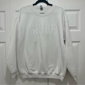 White bride sweatshirt